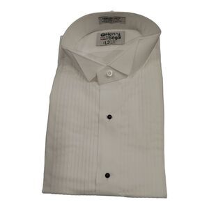 MEN'S HENRY SEGAL WHITE WING COLLAR TUXEDO SHIRT. HS8-8301
